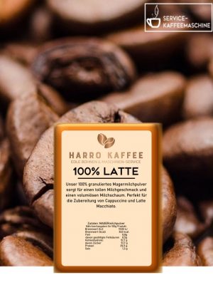 100% Latte Magermilchpulver online bestellen von Harro Kaffee für viel Milchschaum